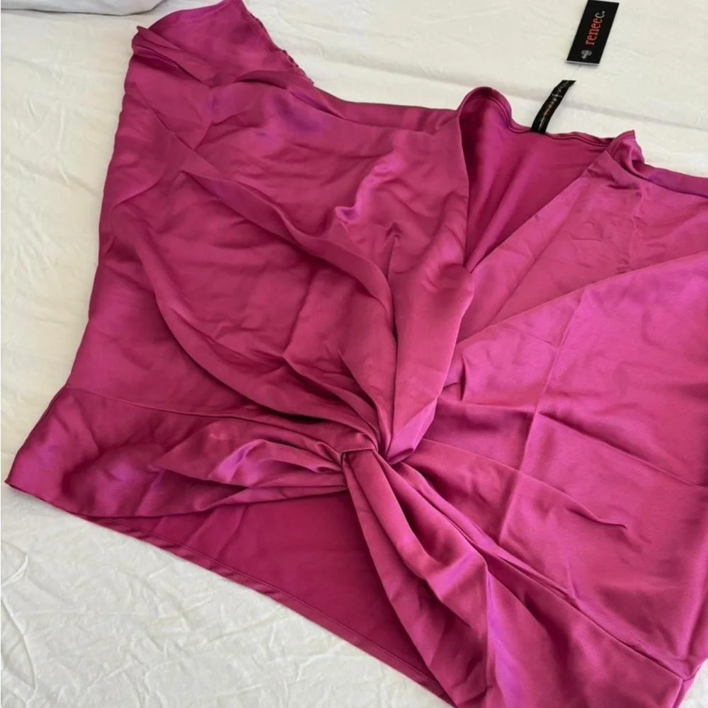 Renee C. Fuchsia Knot Blouse - Picture 5 of 5